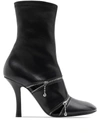 BURBERRY PEEP LEATHER ANKLE BOOTS
