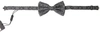 Dolce & Gabbana Black White Pattern Adjustable Neck Papillon Bow Tie In Black