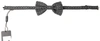 Dolce & Gabbana Black White Pattern Adjustable Neck Papillon Bow Tie In Black