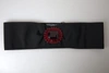 Dolce & Gabbana Black Crystal Brass Wide Waist Runway Belt In Black