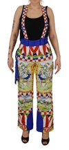 DOLCE & GABBANA MULTICOLOR PRINTED SNOW TROUSER PANTS