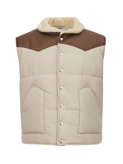 Gran Sasso Quilted Beige Waistcoat Jacket