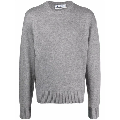Off-white Crew Neck Sweater In Grey