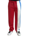 DOLCE & GABBANA MULTICOLOR POLYESTER MEN SWEATPANTS PANTS