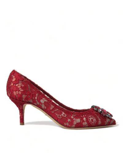 Dolce & Gabbana Bellucci Taormina Lace 60mm Pumps In Red