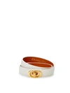DIOR WHITE LEATHER DOUBLE BAND CD BRACELET