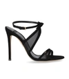 Elisabetta Franchi Black Heeled Sandal With Bow In Black