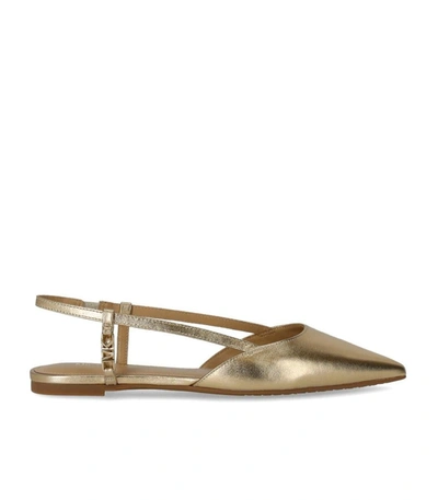 Michael Kors Veronica Pale Gold Slingback Flat Shoe