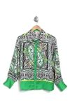 INDUSTRY REPUBLIC CLOTHING INDUSTRY REPUBLIC CLOTHING PAISLEY COLORBLOCK LONG SLEEVE BUTTON-UP BLOUSE