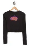 OBEY OBEY FLAMING GRAFFITI LONG SLEEVE TOP
