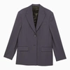 Acne Studios Blue Single-breasted Jacket In Wool Blend In Blue