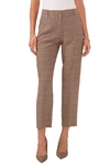 VINCE CAMUTO HOUNDSTOOTH CHECK ANKLE STRAIGHT LEG PANTS