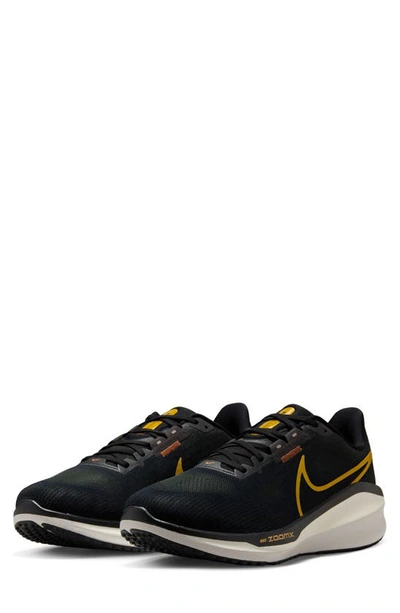 Nike Men's Vomero 17 Road Running Shoes In Black/ Bronzine/ Amber Brown