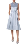 AKRIS PUNTO METALLIC COTTON & LINEN BLEND DRESS