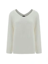 Fabiana Filippi V-neck Sweater In Bianco