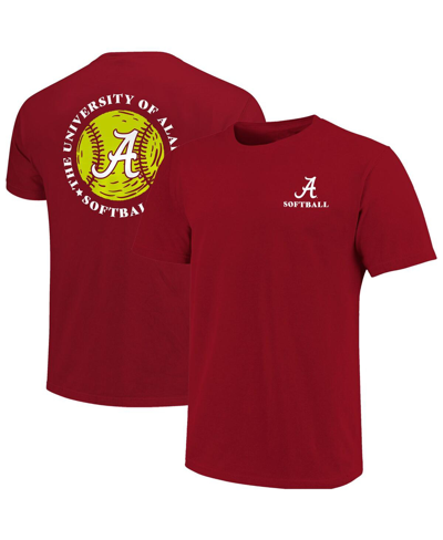 Image One Men's Crimson Alabama Crimson Tide Softball Seal T-shirt