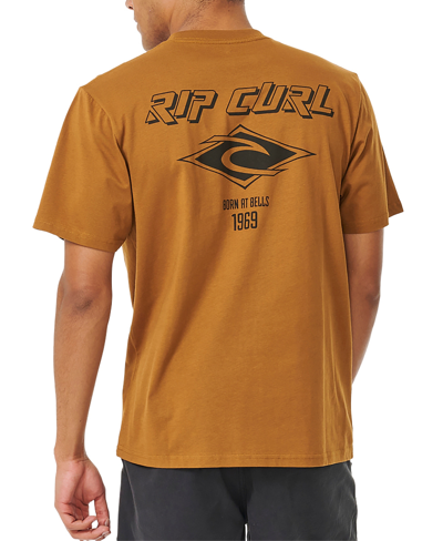Rip Curl Men's Fade Out Icon Short Sleeve T-shirt In Gold