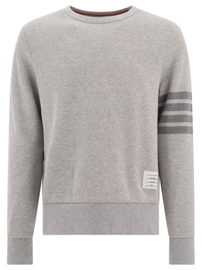 Thom Browne 4-bar Sweatshirt In Grey