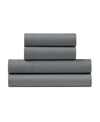 Ella Jayne Percale Cool And Crisp 300 Thread Count 100% Cotton 4-pc. Sheet Set, Queen In Charcoal