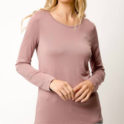 Mystree Cupro Modal Slim Top In Pink