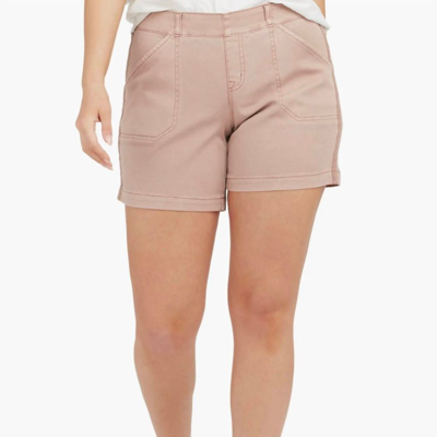 Spanx Stretch Twill Shorts In Pink