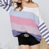 ADORA COLOR STRIPE KNIT SWEATER