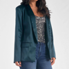 Elan Shawl Collar Blazer In Green Pine