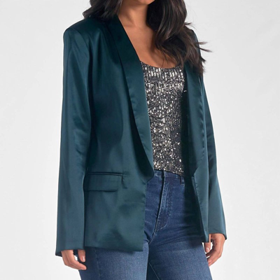 Elan Shawl Collar Blazer In Green