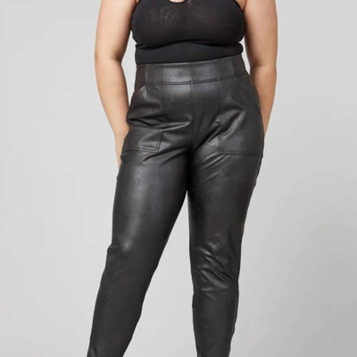 Spanx Leather-like Jogger In Black