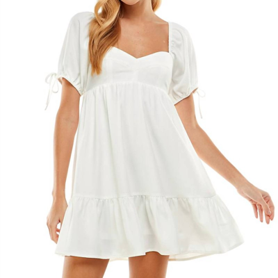 Tcec Babydoll Dress In White