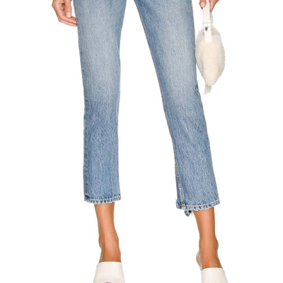 Agolde Riley Hi Rise Straight In Frequency In Blue ModeSens