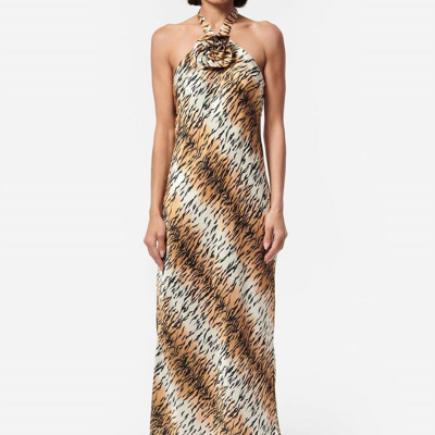 Cami Nyc Women's Lenzy Tiger Silk Midi Dress In Brown