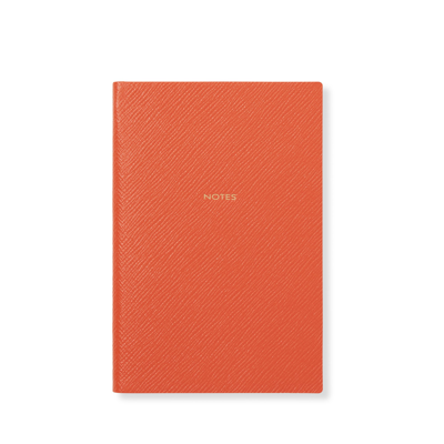 Smythson Notes Chelsea Notebook In Panama In Orange