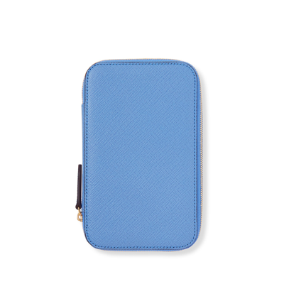 Smythson Yatzy Set In Panama In Nile Blue