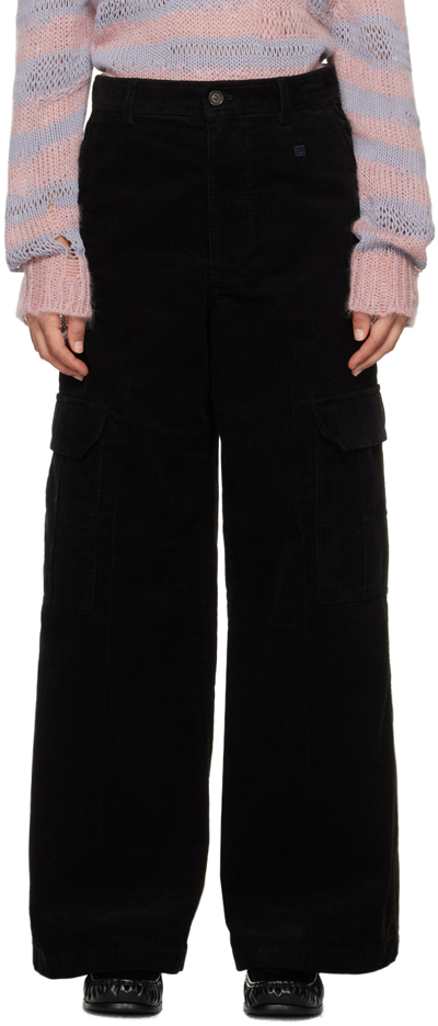 Acne Studios Black Patch Trousers In 900 Black