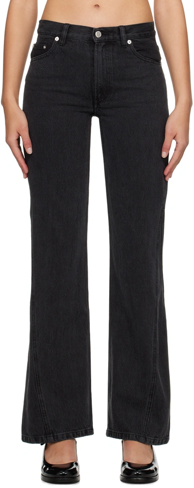 Apc Black Elle Jeans In Lze Washed Black