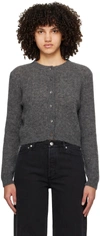 Apc Gray Milo Cardigan In Plc Heathered