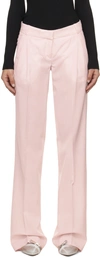 Coperni Pink Glen Check Trousers In Pkwh Pink/white