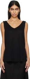 Studio Nicholson Black Shea Tank Top In Black