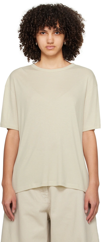 Studio Nicholson Beige Lee T-shirt In Bamboo