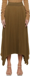 Joseph Womens Khaki Ade Pleated Wool-blend Midi Skirt In 0440 Khaki