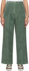 Apc Tressie Pants In Kac Almond Green