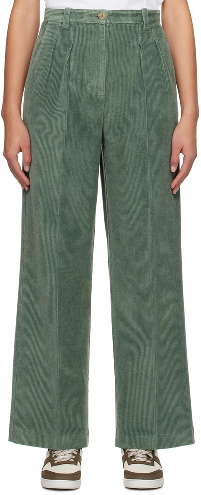 Apc Tressie Pants In Almond_green