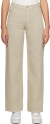 Apc High-rise Wide-leg Jeans In Bae Taupe
