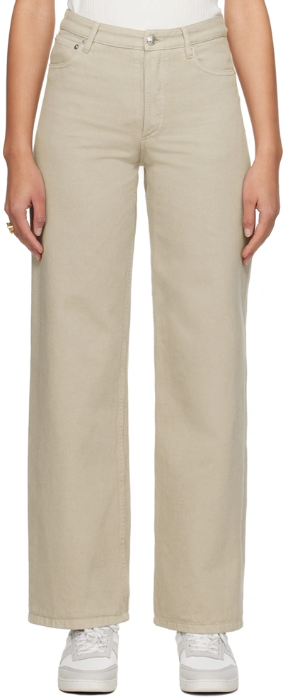 Apc Taupe Elisabeth Jeans In Bae Taupe
