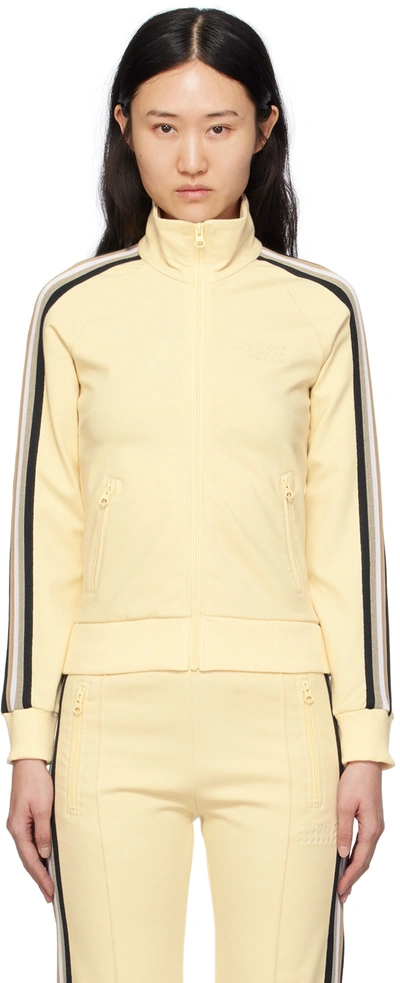 Mm6 Maison Margiela Yellow Striped Jacket In 169 Post It Yellow