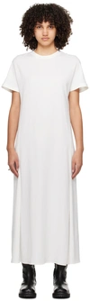 Studio Nicholson Off-white Zip Maxi Dress In Parchment