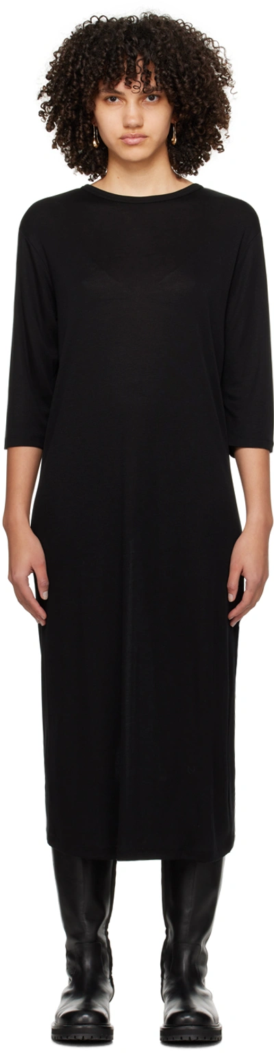 Studio Nicholson Black Crewneck Maxi Dress