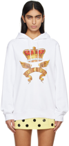 MOSCHINO WHITE ARCHIVE SCARVES HOODIE