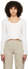 Apc Off-white Lettuce Edge Cardigan In Aad Ecru